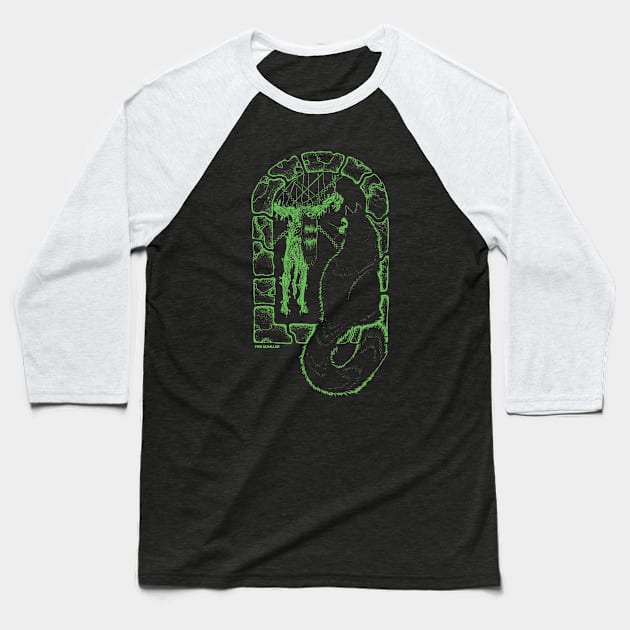 Dungeon cat Baseball T-Shirt by Max Schaller Art